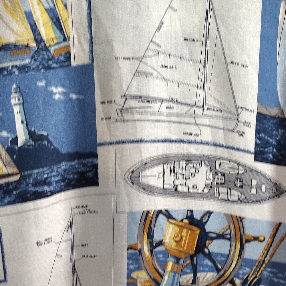 Vintage Nautical Women's Sailing Festive Enthusiast Button Down Shirt. - Picture 7 of 7